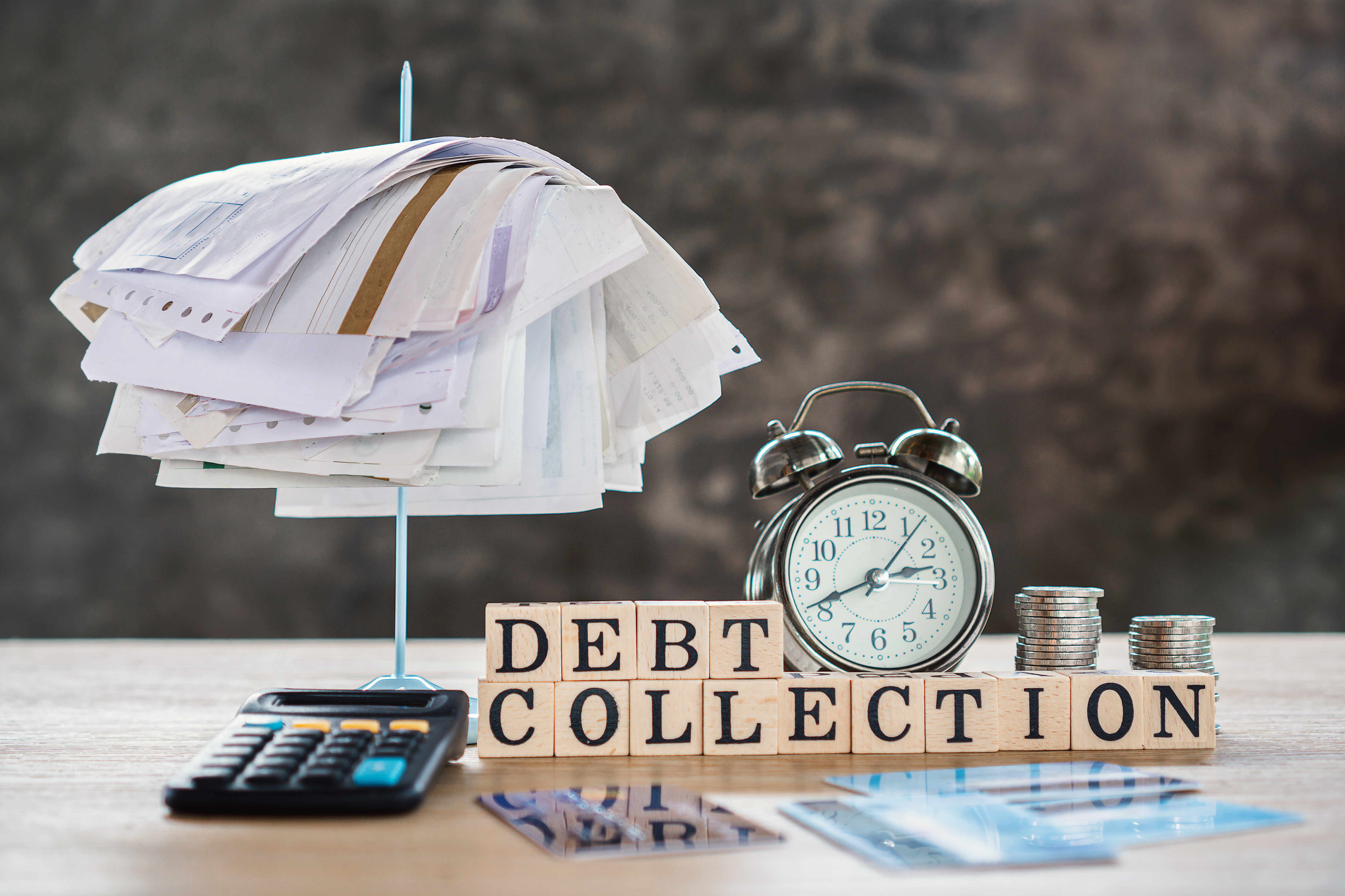 Debt collection concept